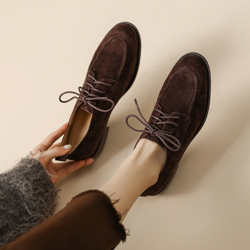 2025 봄과 가을 신상 여성 레트로 레이스업 옥스포드 - Oxford Lace Up Women 리뷰 및 가격