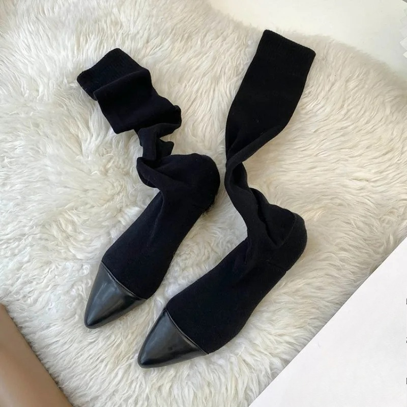 하이 니삭스 슈즈 2025 신상 봄 가을 싱글 부츠 얇 - Sock Boot Women 리뷰 및 가격