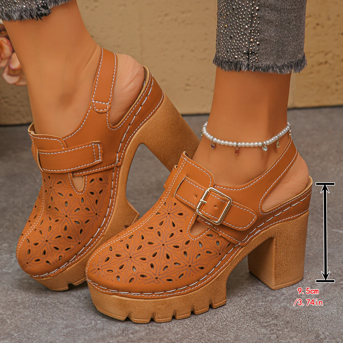 대형 사이즈 여성용 두꺼운 굽 샌들 여름 신상 로마 스 - Women'S Shoes Quality 리뷰 및 가격